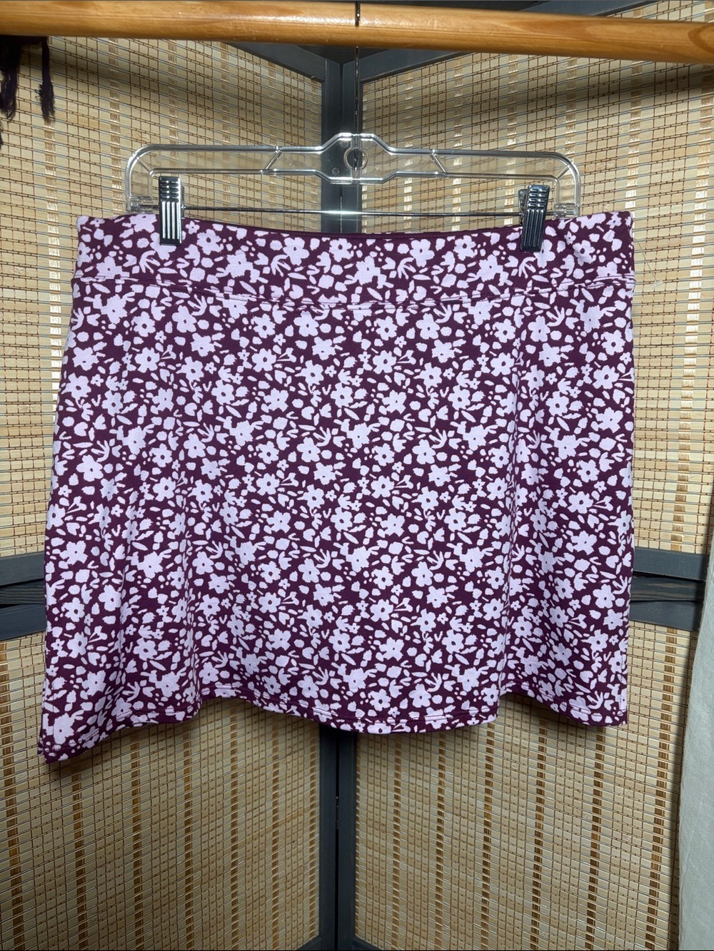 Tranquility by Colorado Clothing Plum and White Floral Circle Skort